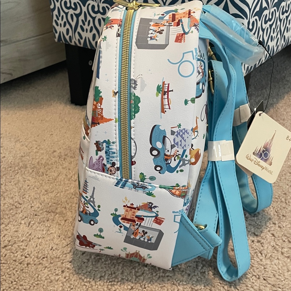 NWT Hot Topic Walt Disney World 50 Loungefly mini backpack - Picture 6 of 9